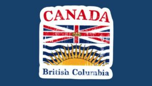 British Columbia Aufkleber - Sticker 10 x 9,8 cm