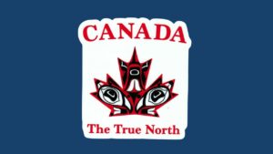 Maple Leaf First Nations - Aufkleber - Sticker 10 x 10,6 cm