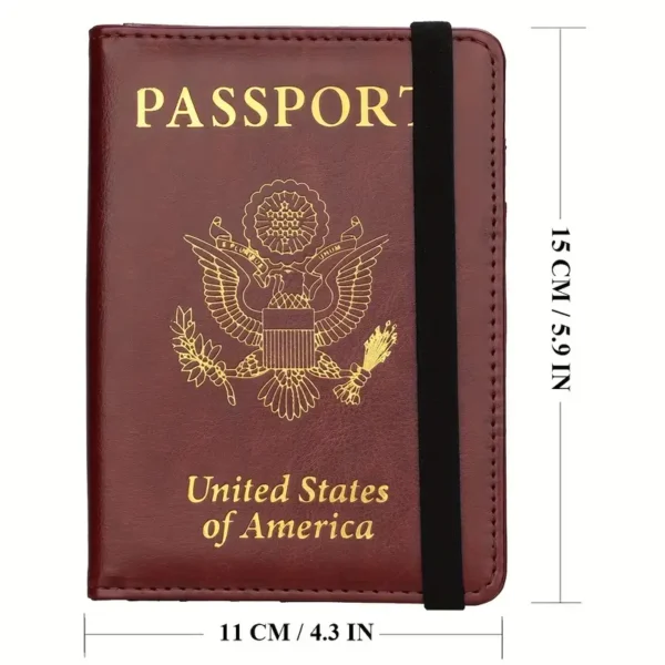 US Passport Deluxe simple weinrot 6